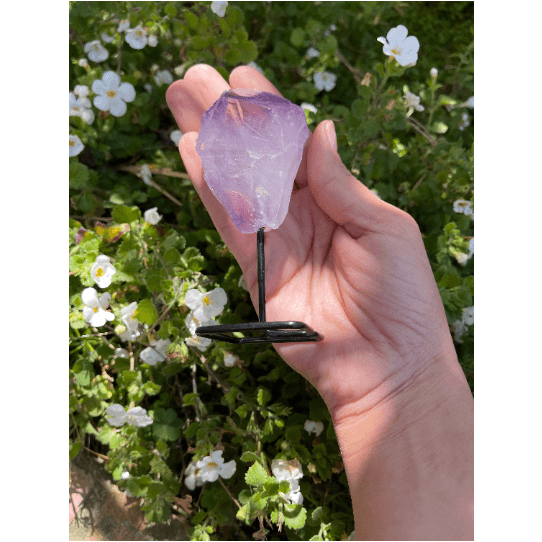 Amethyst on a Pin Stand | Natural Crystal on Metal Stand | Great Gift.