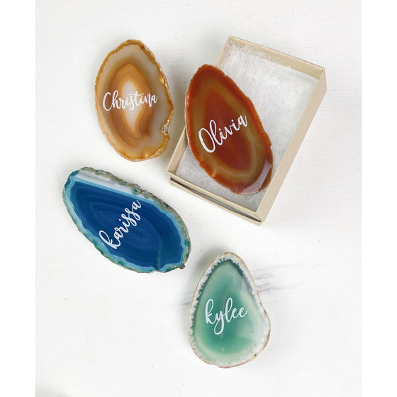 Custom Engraved Agate Phone Stand |  Crystal phone Stand |.