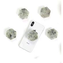  Labradorite Hexagon Crystal Phone Stand (Natural Gemstone).