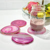 Pink Tone Agate Slice Coasters | Agate Drink & Barware | Home Decor.