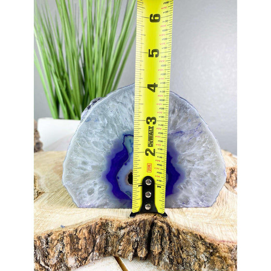 PURPLE Agate Geode 2 lbs 14oz Bookend | Purple Geode Bookend | Crystal Bookend | Great Gift.