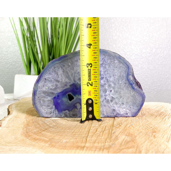 PURPLE Agate Geode 3 lbs Bookend | Purple Geode Bookend | Crystal Bookend | Great Gift.