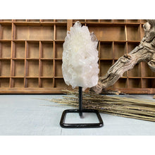  Raw (Cluster) Clear Quartz on a metal stand 1 lb 11 oz | Quartz Cluster in a stand | Clear Quartz | Great gift.