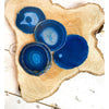 Teal Tone Agate Slice Coasters | Agate Drink & Barware | Home Decor.