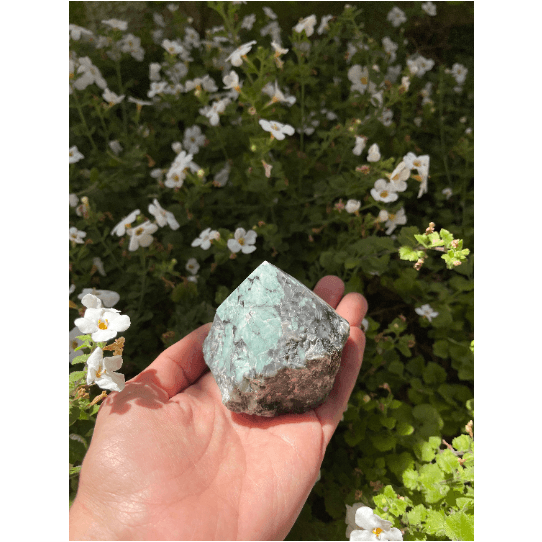 Amazonite Crystal Point | Top Polished | Power Point.