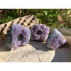 Amethyst Candle Holder or Planter | Raw Cluster Amethyst | Large Purple Amethyst | Great Gift.