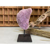 Amethyst Geode on a Metal Stand 1 lbs 7 oz | Raw Amethyst Crystal | Large Amethyst Base | Great Gift.