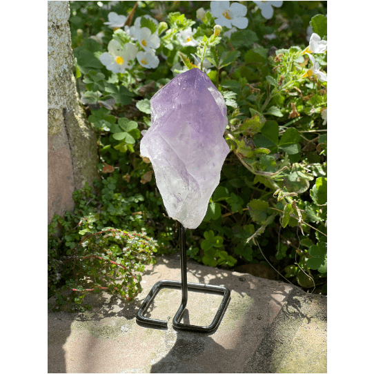 Amethyst on a Pin Stand | Natural Crystal on Metal Stand | Great Gift.