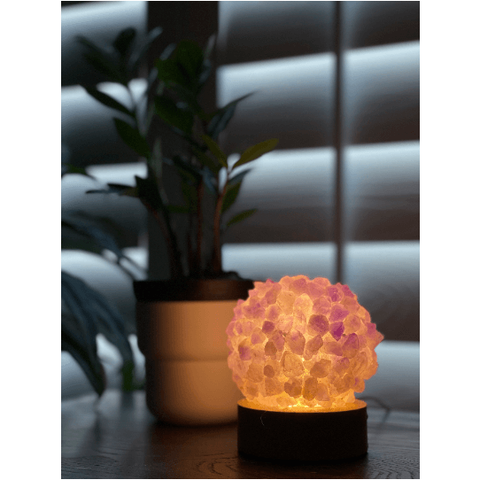 Amethyst Stone Crystal Lamp Decor.