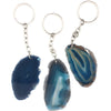 Blue Agate Slice Keychain | Natural Agate Keychain | Perfect Gift.