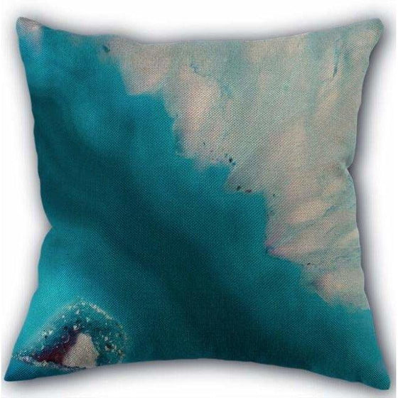 Blue Geode Pillow.