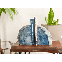  Crystal Agate Bookend | Blue Geode.