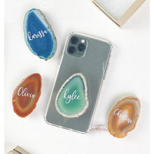  Custom Engraved Agate Phone Stand |  Crystal phone Stand |.