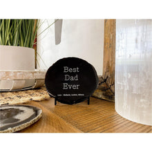  Fathers Day | Best Dad Ever | Personalized Engraved Agate Slice.