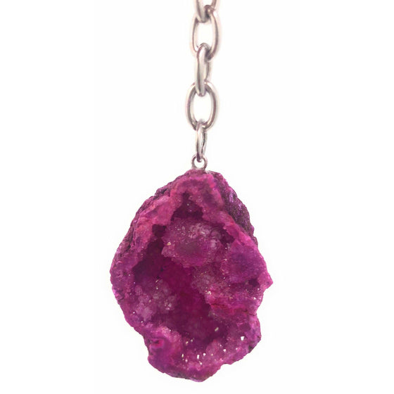 Geode Keychain | Pick a color | Blue Pink Purple Teal Clear.