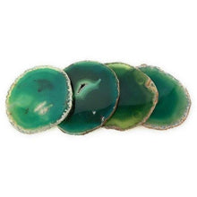  Green Tone Agate Slice Coasters | Agate Drink & Barware | Home Decor.