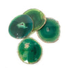 Green Tone Agate Slice Coasters | Agate Drink & Barware | Home Decor.