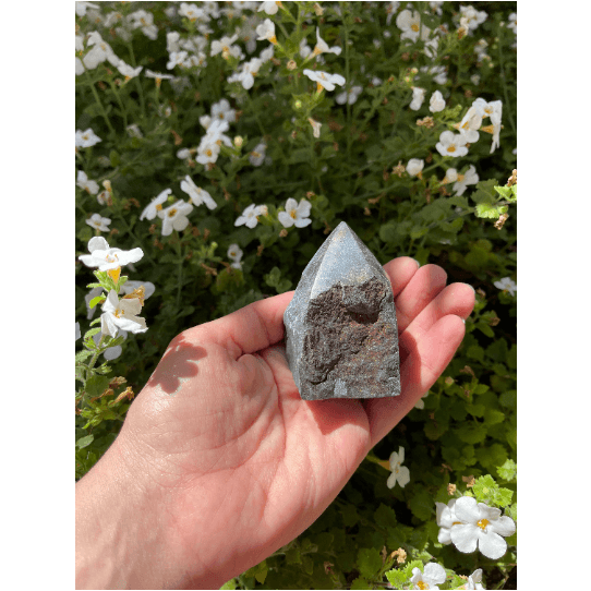 Hematite Crystal Point | Top Polished | Power Point.