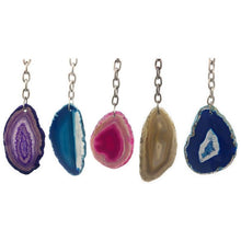  Multicolor Agate Keychain Friendship Pack | Natural Agate Keychains | Perfect Gift.