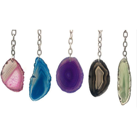 Multicolor Agate Keychain Friendship Pack | Natural Agate Keychains | Perfect Gift.
