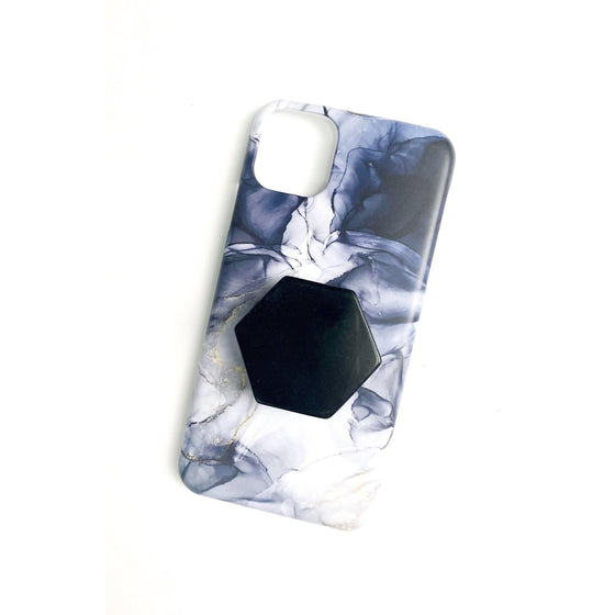 Obsidian Hexagon Crystal Phone Stand.