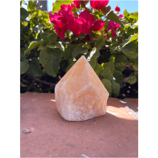 Orange Calcite Point | Top Polished | Power Point.