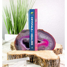  PINK Agate Geode 3 lbs 12 oz Bookend | Pink Geode Bookend | Crystal Bookend | Great Gift.