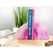  PINK Agate Geode 4 lbs 10 oz Bookend | Pink Geode Bookend | Crystal Bookend | Great Gift.