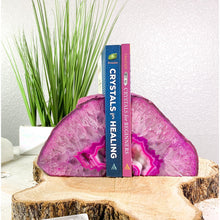  Pink Agate Geode Bookend | Pink Geode Bookend | Crystal Bookend | Great Gift.