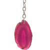 Pink Agate Slice Keychain | Natural Agate Keychain | Great Gift.
