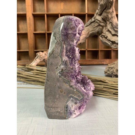 Polished Amethyst Base | Raw Amethyst Crystal | Great Gift.