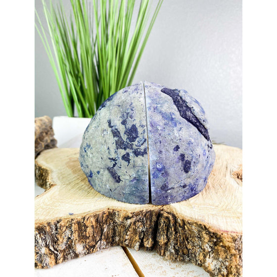 PURPLE Agate Geode 2 lbs 14oz Bookend | Purple Geode Bookend | Crystal Bookend | Great Gift.