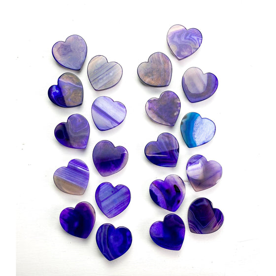 Purple Agate Heart Crystal Phone Stand.