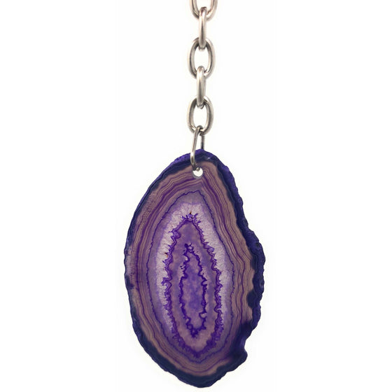 Purple Agate Keychain.
