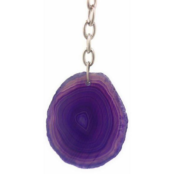 Purple Agate Keychain.