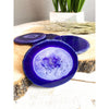 Purple Tone Agate Slice Coasters | Agate Drink & Barware | Home Decor.