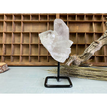  Raw (Cluster) Clear Quartz on a metal stand 1 lb 11 oz | Quartz Cluster in a stand | Clear Quartz | Great gift.