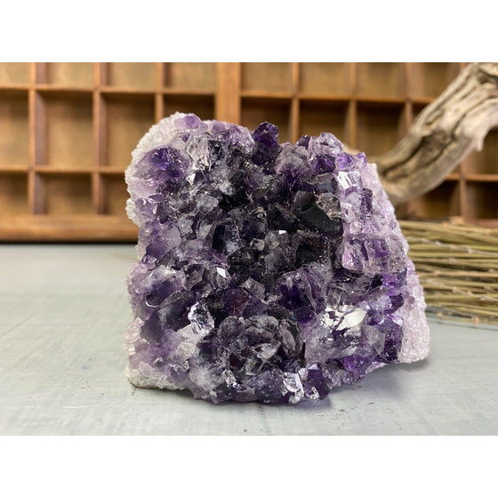 Raw Polished Amethyst Base 1 lb 6 oz | Purple amethyst | Amethyst base | Great gift.