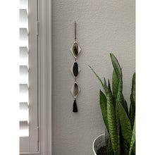  Rustic White Brown and Black Agate Wood Diamond Decor Hanger Crystal Garland.