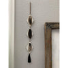 Rustic White Brown and Black Agate Wood Diamond Decor Hanger Crystal Garland.