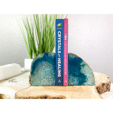  Teal Agate Geode 3 lbs 5 oz Bookend | Teal Geode Bookend | Crystal Bookend | Great Gift.