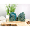 Teal Agate Geode 3 lbs 5 oz Bookend | Teal Geode Bookend | Crystal Bookend | Great Gift.