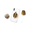 Tiger's Eye Crystal with Gold Rim Phone Stand (Natural Gemstone).