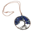 Tree of life necklace (blue).