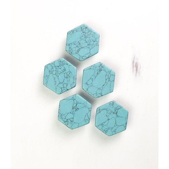 Turquoise Hexagon Crystal Phone Stand.