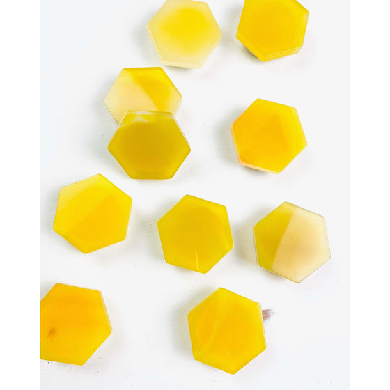 Yellow Agate Hexagon Crystal Phone Stand.